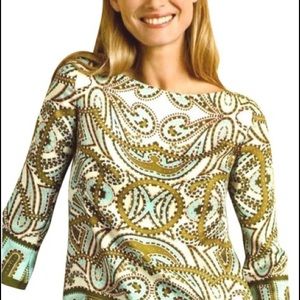 Like New J. Crew Trastevere Paisley Boatneck